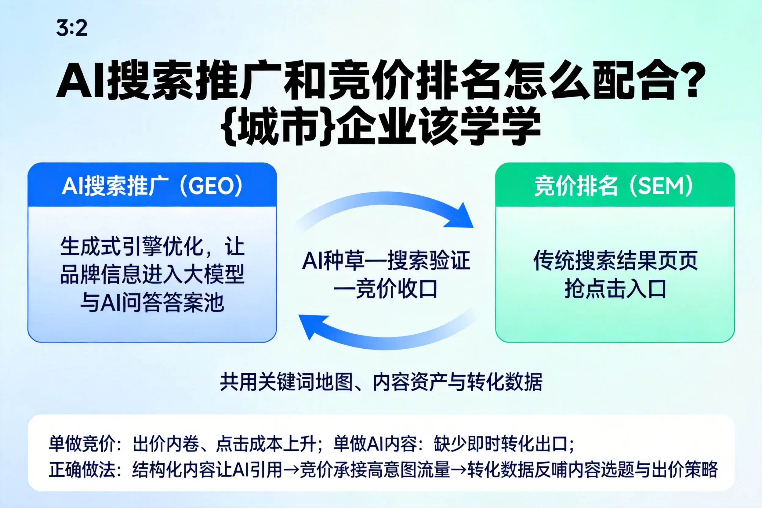 AI搜索推广和竞价排名怎么配合？甘南企业该学学