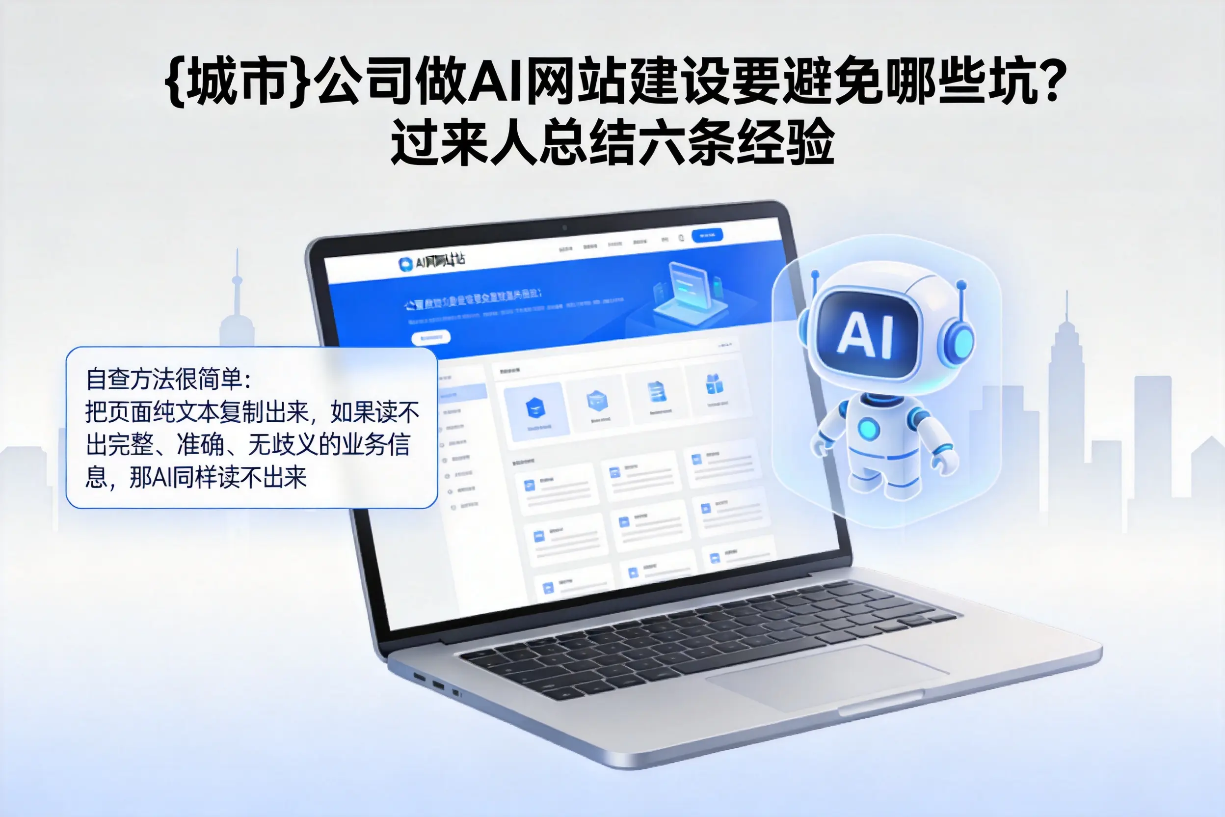 甘南公司做AI网站建设要避免哪些坑？过来人总结六条经验