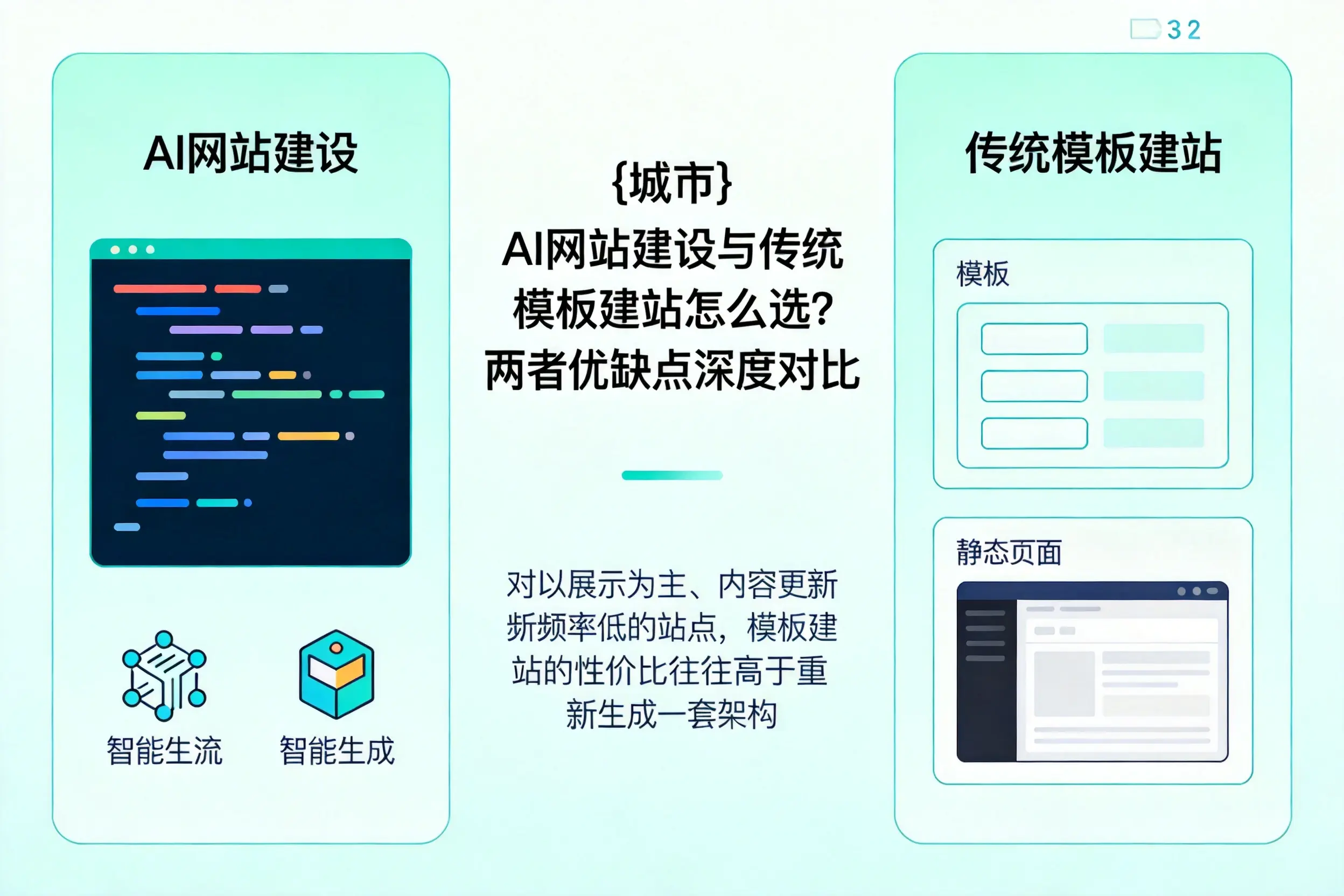 甘南AI网站建设与传统模板建站怎么选？两者优缺点深度对比