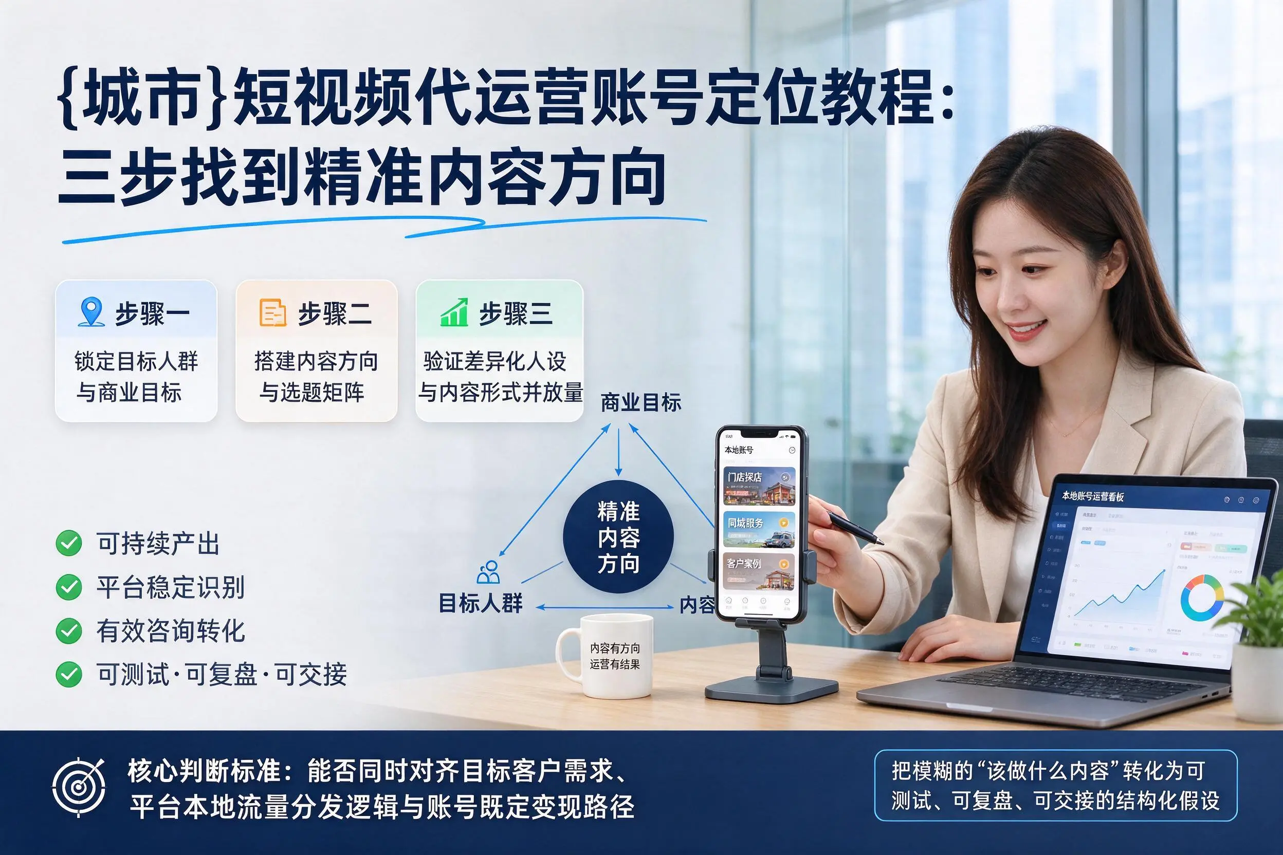甘南短视频代运营账号定位教程：三步找到精准内容方向