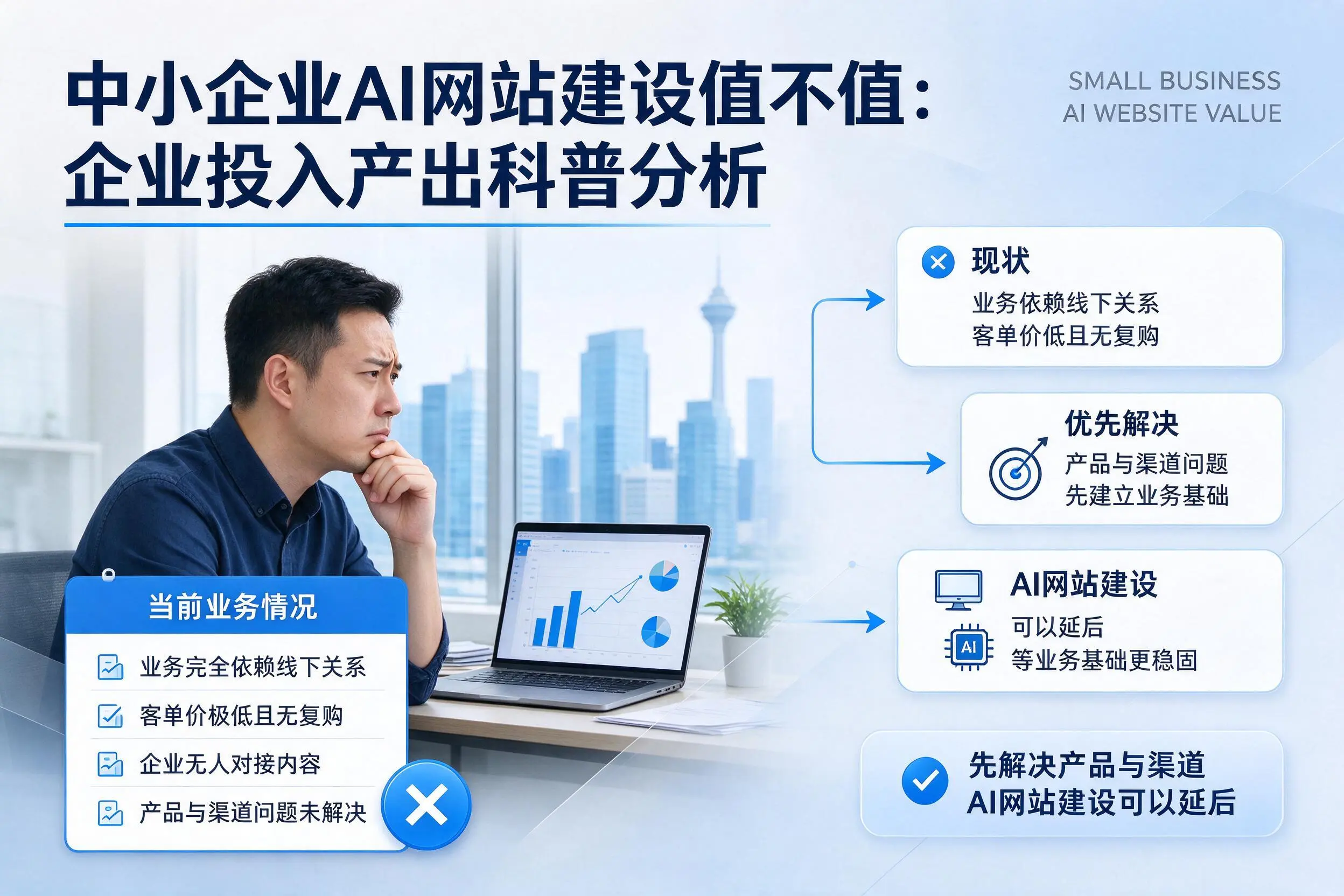 中小企业AI网站建设值不值:甘南企业投入产出科普分析