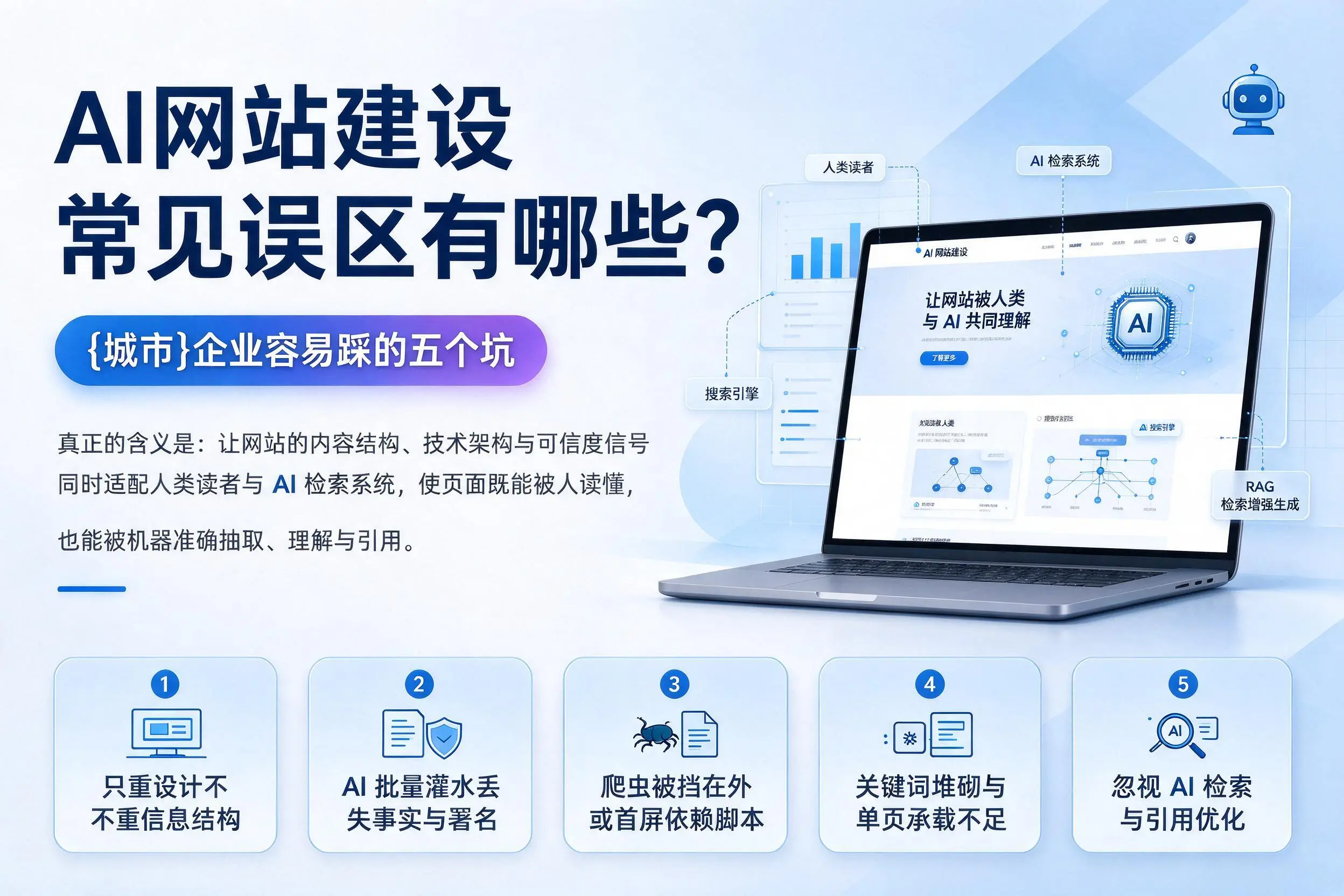 AI网站建设常见误区有哪些？甘南企业容易踩的五个坑