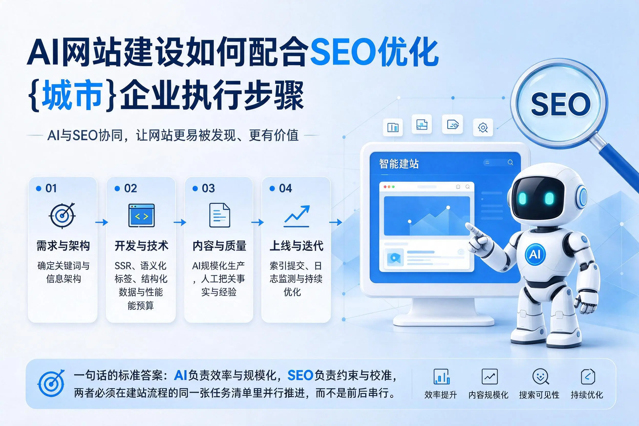 AI网站建设如何配合SEO优化,甘南企业执行步骤