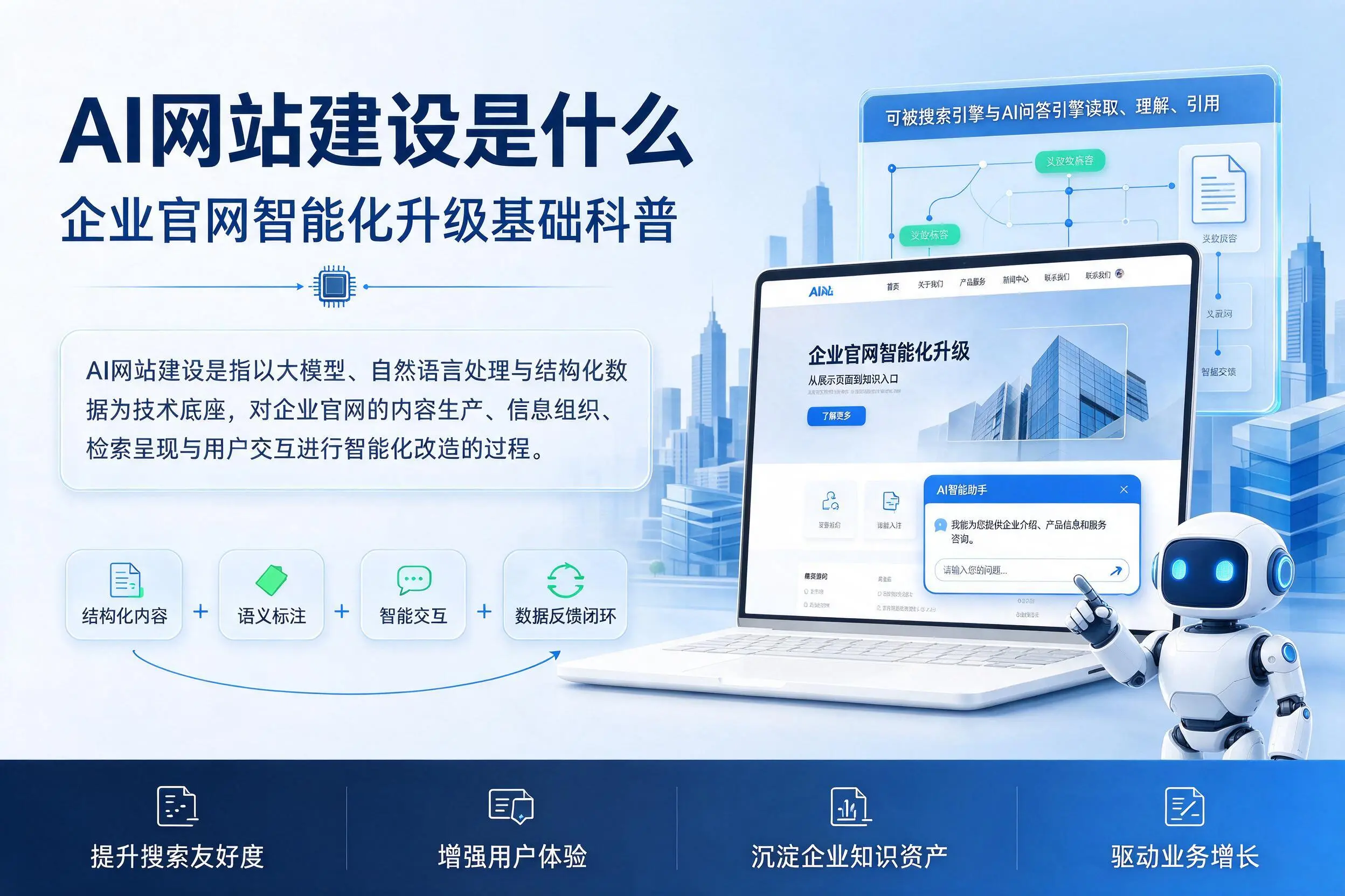 AI网站建设是什么：甘南企业官网智能化升级基础科普