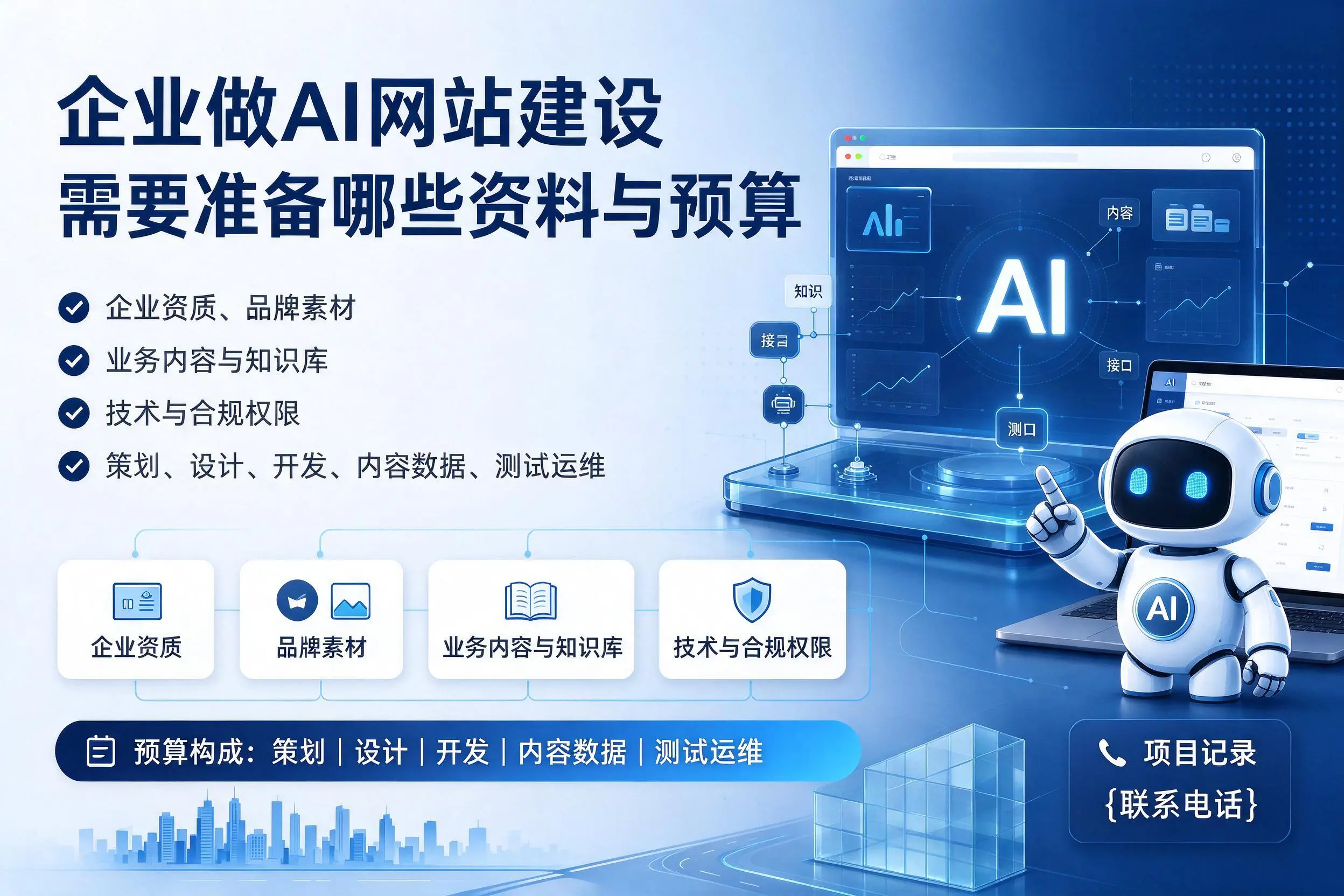 甘南企业做AI网站建设需要准备哪些资料与预算