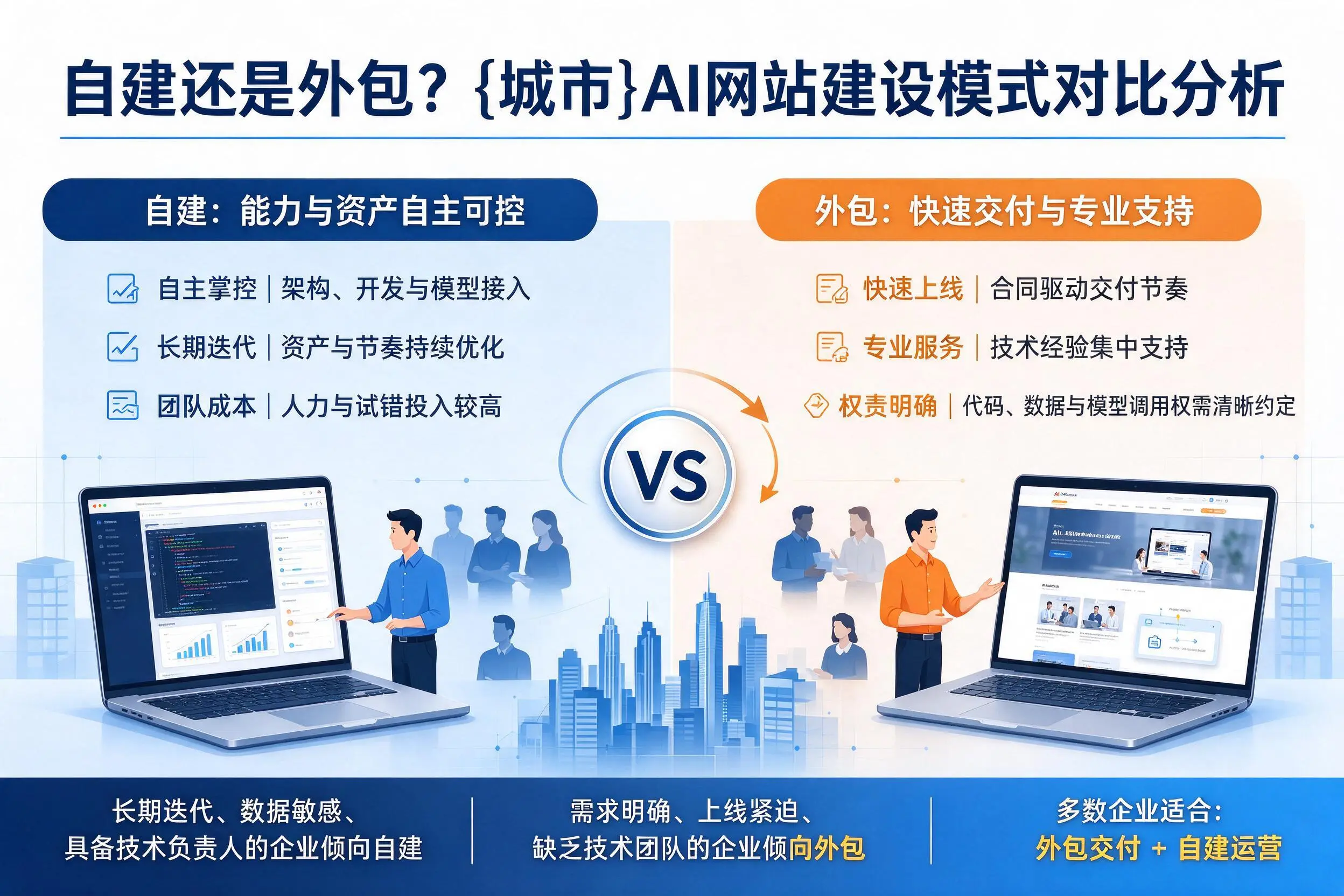 自建还是外包？甘南AI网站建设模式对比分析