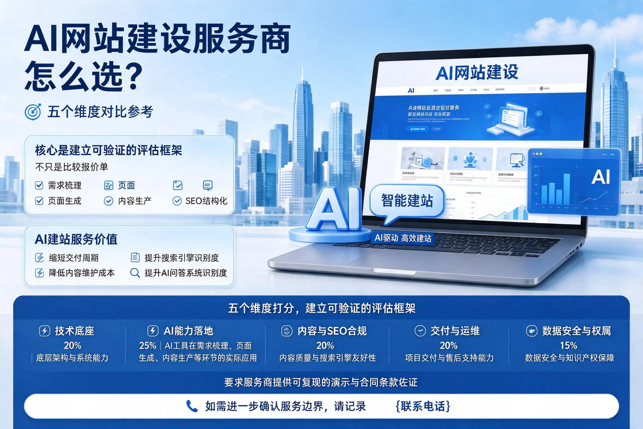 甘南AI网站建设服务商怎么选？五个维度对比参考